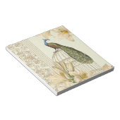 Bloc-note nénuphar vintage paon (Incliné)