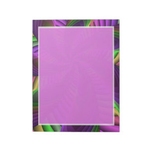 Bloc-note Neon Colors Flash Fou Colorful Motif fractal color