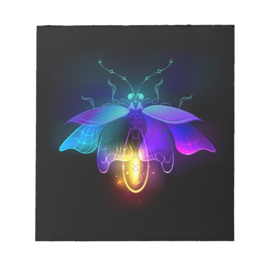 Bloc-note Neon Firefly sur noir (Devant)