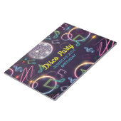 Bloc-note Neon Glow Disco Dance Anniversaire (Incliné)