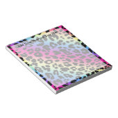 Bloc-note Neon Rainbow Leopard Motif Imprimer (Incliné)