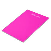 Bloc-note Neon rose Personnaliser couleur solide (Incliné)