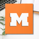 Bloc-note Neon Sunset Orange et blanc 3D Big Modern Initial<br><div class="desc">Neon Sunset Orange et Blanc 3D Big Modern Initial.</div>