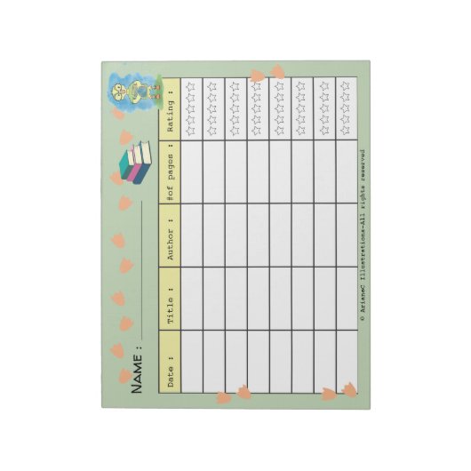 Bloc-note Nerdy Duckkking Kid Spring Book Log avec des notes (Tourné)