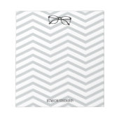 Bloc-note Nerdy Eyeglass Lecture Chevron Masculine (Devant)