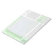 Bloc-note Nettoyage de la maison Planificateur hebdomadaire  (Incliné)