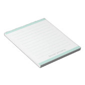 Bloc-note Nettoyé sur mesure Simple Aqua Bleu Ligné (Incliné)