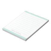 Bloc-note Nettoyé sur mesure Simple Aqua Bleu Ligné (Tourné)
