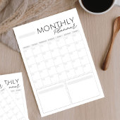 Bloc-note Nettoyer blanc gris personnalisé Planificateur men