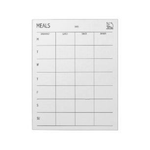 Bloc-note Nettoyer + Planificateur de repas simple