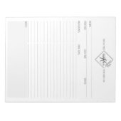 Bloc-note Nettoyer + Simple Monogramme Recette III Pages Blo (Devant)