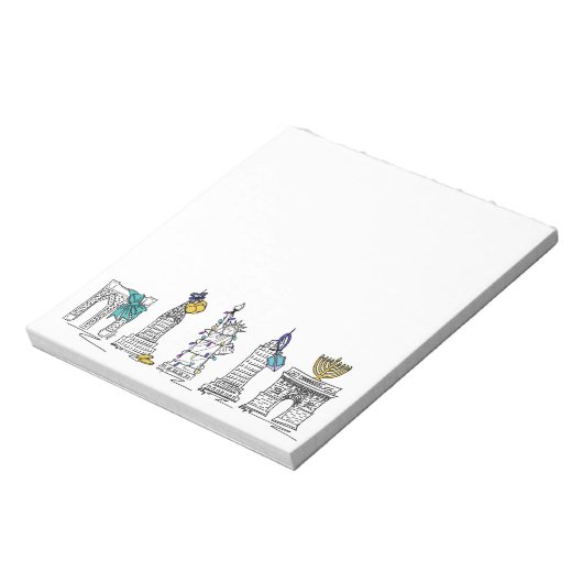 Bloc-note New York City Hanoukka NYC Fête juive Chanukah (Tourné)