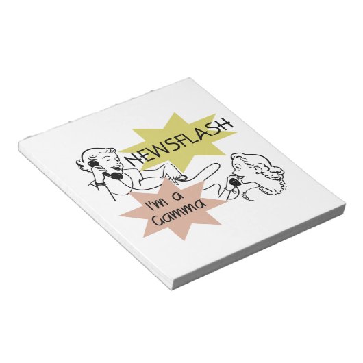 Bloc-note Newsflash Je suis un cadeau Gamma (Incliné)