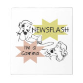 Bloc-note Newsflash Je suis un cadeau Gamma (Devant)