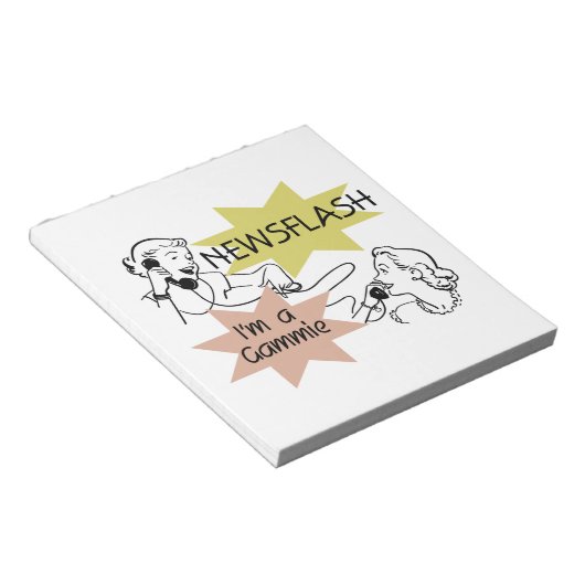 Bloc-note Newsflash Je suis un cadeau Gammie (Incliné)