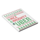 Bloc-note Nice Naughty Uber Funny Christmas Matching Cadeau (Incliné)