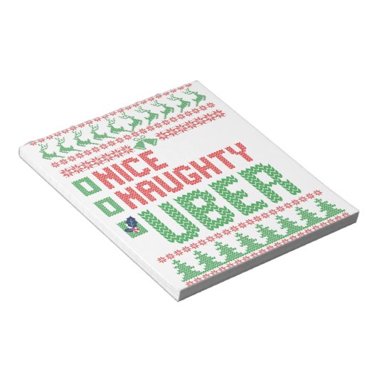 Bloc-note Nice Naughty Uber Funny Christmas Matching Cadeau (Incliné)