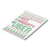 Bloc-note Nice Naughty Uber Funny Christmas Matching Cadeau (Tourné)