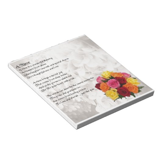 Bloc-note Niece Poem - Fleurs (Incliné)