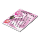 Bloc-note Niece Poem - Joyeux anniversaire (Tourné)