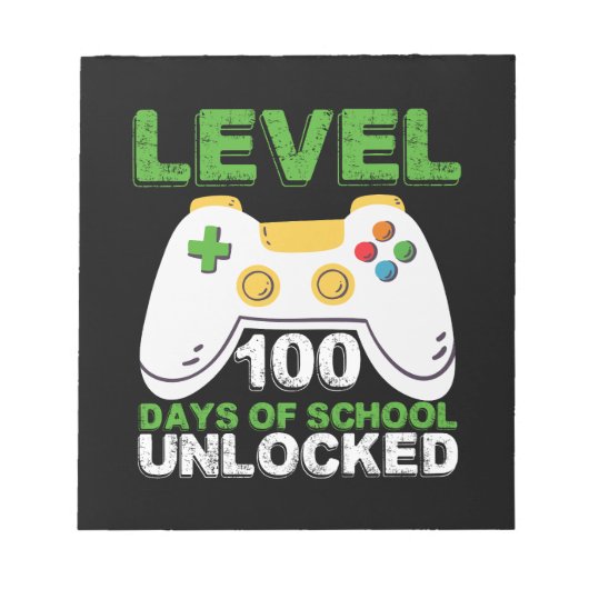 Bloc-note Niveau 100 Jours De Jeux Vidéo De Gamer Déverrouil (Devant)
