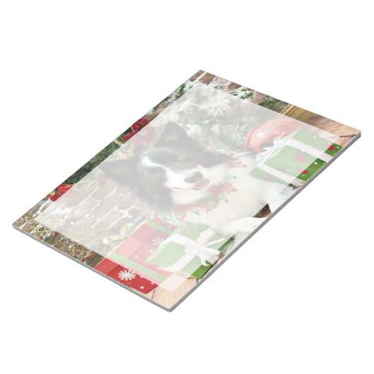 Bloc-note Noël - Bordure Collie - Jessup (Incliné)