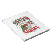 Bloc-note Noël Commence Christ Père Noël Arbre Flocon de Nei (Incliné)