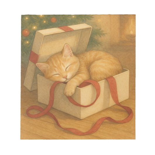 Bloc-note Noël Cosy Cat Nap (Devant)