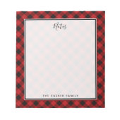 Bloc-note Noël de Buffalo Plaid (Devant)