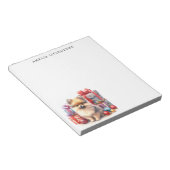 Bloc-note Noël de Chien Chien Chien Chien Chien Poméranie Pe (Incliné)