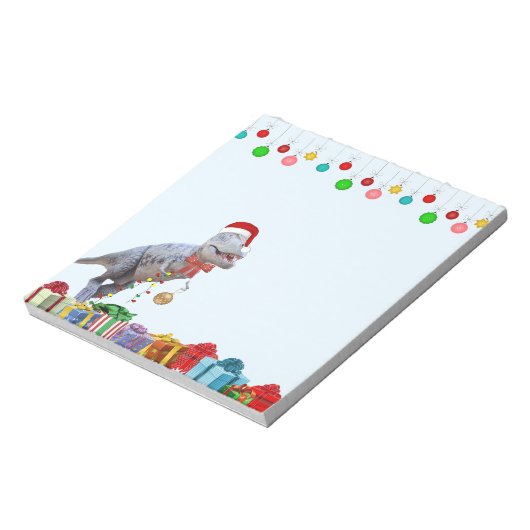 Bloc-note Noël de dinosaure 5 x 6 (Tourné)