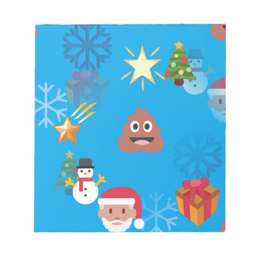 Bloc-note noël de poop émoji (Devant)