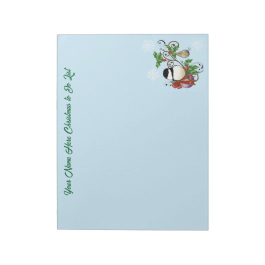 Bloc-note Noël de poulet d'hiver (Tourné)