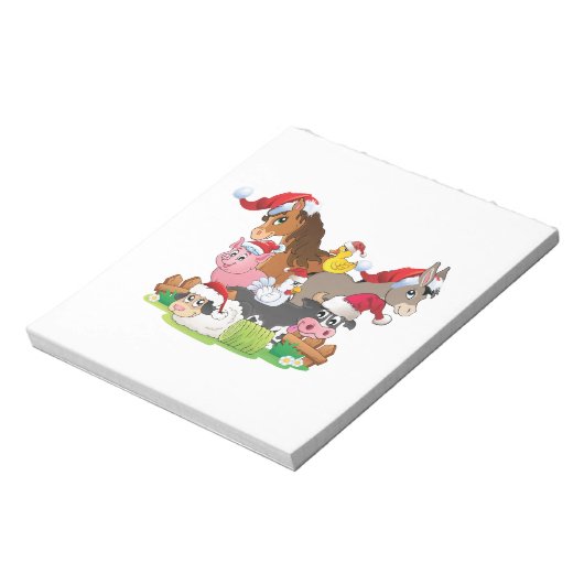 Bloc-note Noël des animaux de ferme (Tourné)