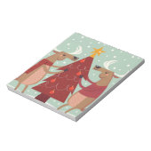 Bloc-note Noël des rennes vintages (Tourné)