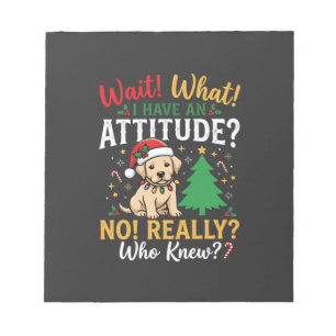 Bloc-note Noël drôle attitude chien vacances
