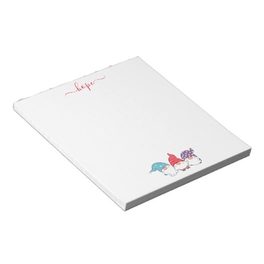 Bloc-note Noël du script Gnomes Hope (Incliné)