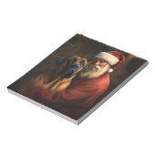 Bloc-note Noël festif Rhodesian Ridgeback Santa Claus (Tourné)