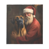Bloc-note Noël festif Rhodesian Ridgeback Santa Claus (Devant)