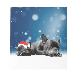 Bloc-note Noël Français Chien de taule Chien Chien de Chien 