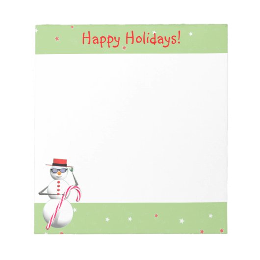 Bloc-note Noël Holiday Snowman (Devant)