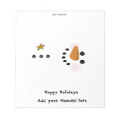 Bloc-note Noël Snowman Candy Bar Wrapper Party Favoriser (Devant)