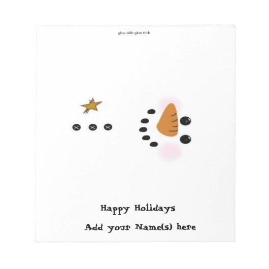 Bloc-note Noël Snowman Candy Bar Wrapper Party Favoriser (Devant)