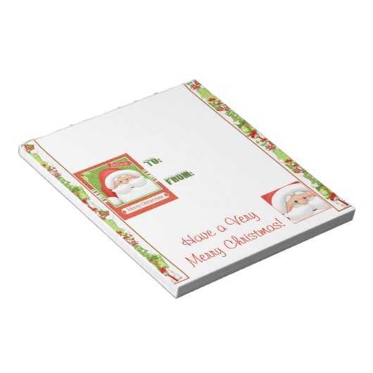 Bloc-note Noël Vacances Candy Bar Wrappers Cadeaux Faveurs (Incliné)