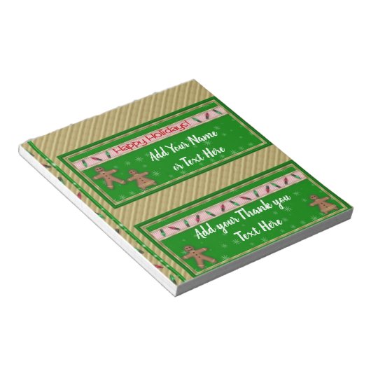 Bloc-note Noël Vacances Candy Bar Wrappers Cadeaux Faveurs (Incliné)