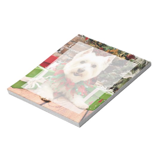 Bloc-note Noël - West Highland Terrier - Abby (Tourné)