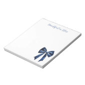 Bloc-note Nœud Bleu Beau Blanc (Tourné)
