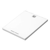 Bloc-note Noir 3 Vigne initiale Monogramme do-it-yourself BG (Tourné)