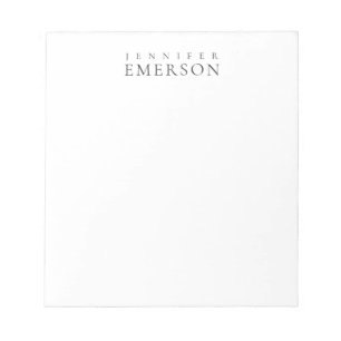 Bloc-note Noir blanc minimaliste moderne simple