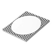 Bloc-note Noir Blanc Orbite Géométrique Moderne (Tourné)